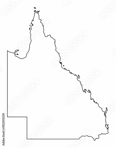 Queensland outline map