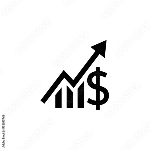 Financial Growth Chart with Dollar Sign Icon