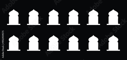 Black background with white fire hydrants