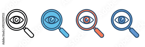 Transparency icon set multiple style collection, modern flat, outline, glyph, and gradient symbols representing clear, see-through, and opacity concepts, scalable vector graphics