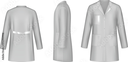 black and white doctor coat