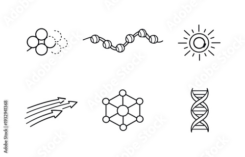 Line style icons of epigenetic youth restoration: faded-methyl patch, chromatin-breath curve, activation point bead,