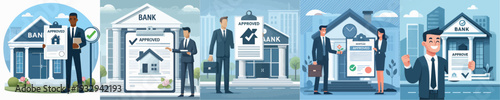 Vector of Mortgage Approval Concept