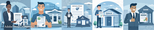 Vector of Mortgage Approval Concept