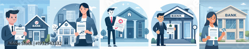 Vector of Mortgage Approval Concept
