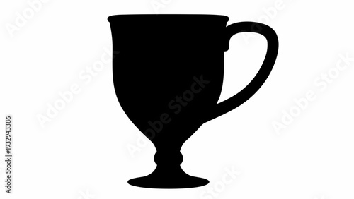 Elegant trophy cup for winners and champions in a modern design