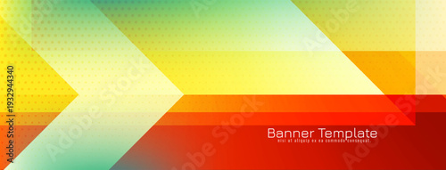 Colorful Stylish geometric decorative elegant business banner