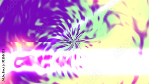 Abstract Psychedelic Swirls and Light Beams in Vibrant Colors.