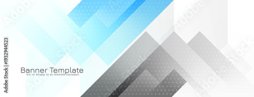 Stylish geometric gray ang blue color modern business banner