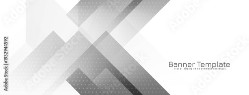 Modern geometric gray color trendy business banner