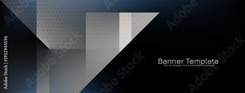 Stylish geometric dark color elegant business banner