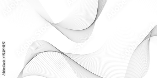 gray wave curve lines banner background design. Digital frequency track equalizer. Stylized line art background. modern soft luxury texture with smooth and clean vector subtle background illustration
