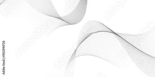 gray wave curve lines banner background design. Digital frequency track equalizer. Stylized line art background. modern soft luxury texture with smooth and clean vector subtle background illustration