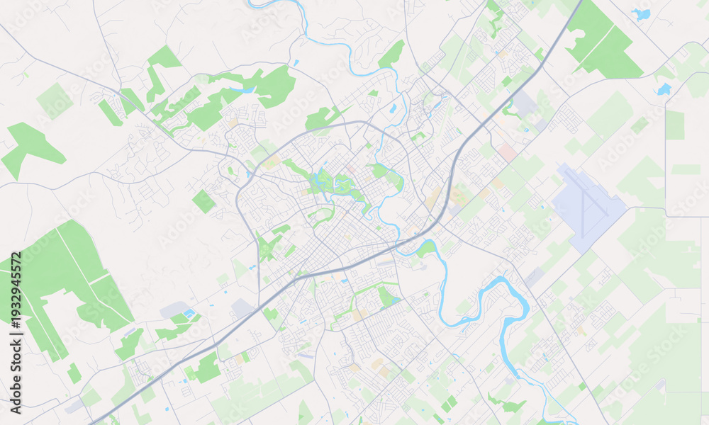 Obraz premium New Braunfels Texas map