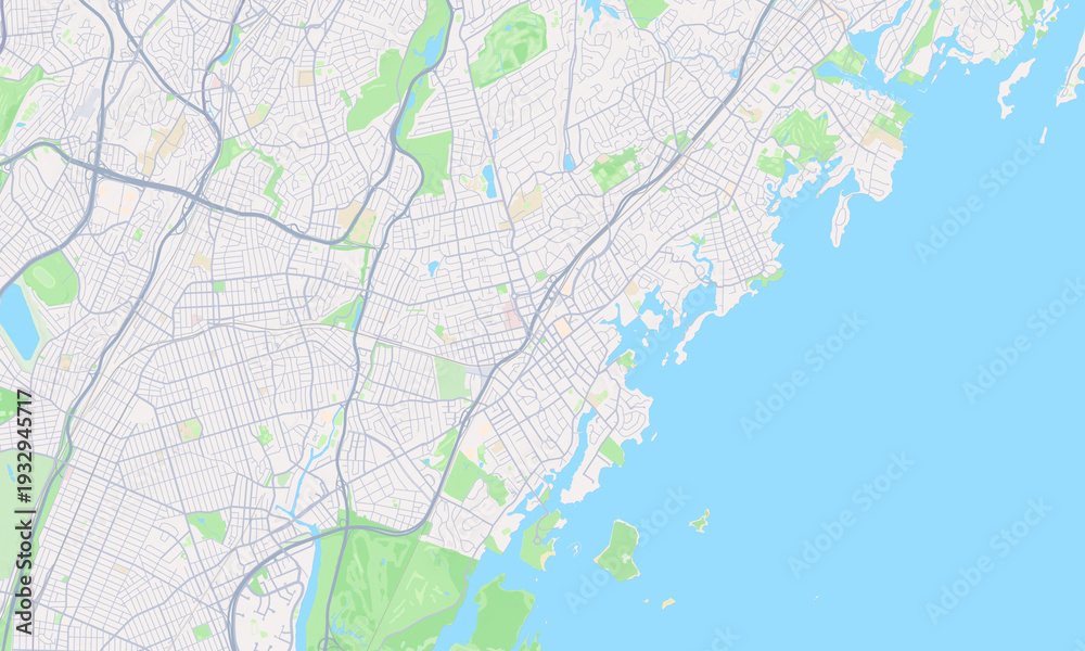 Fototapeta premium New Rochelle New York map