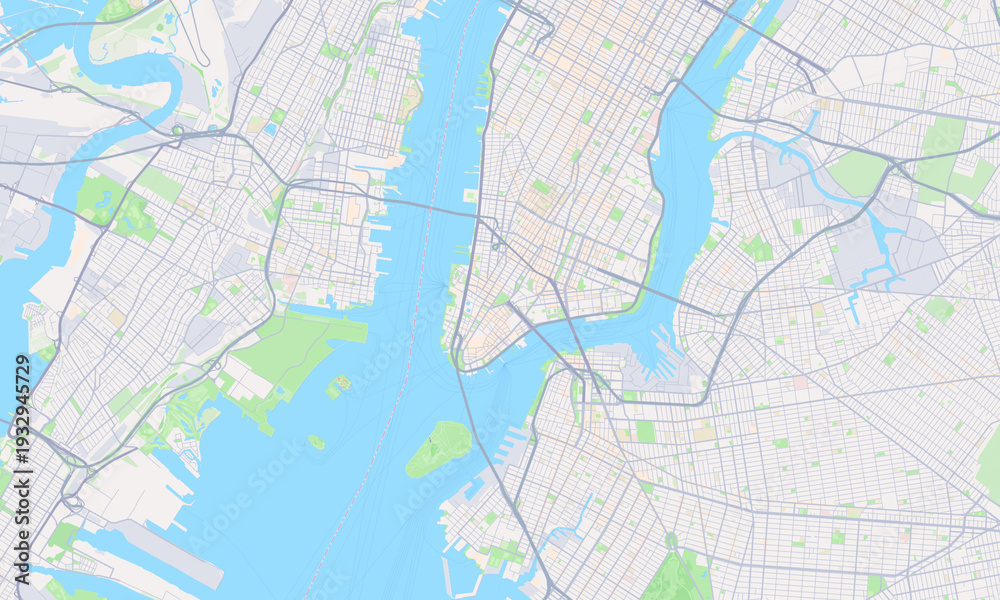 Obraz premium New York New York map