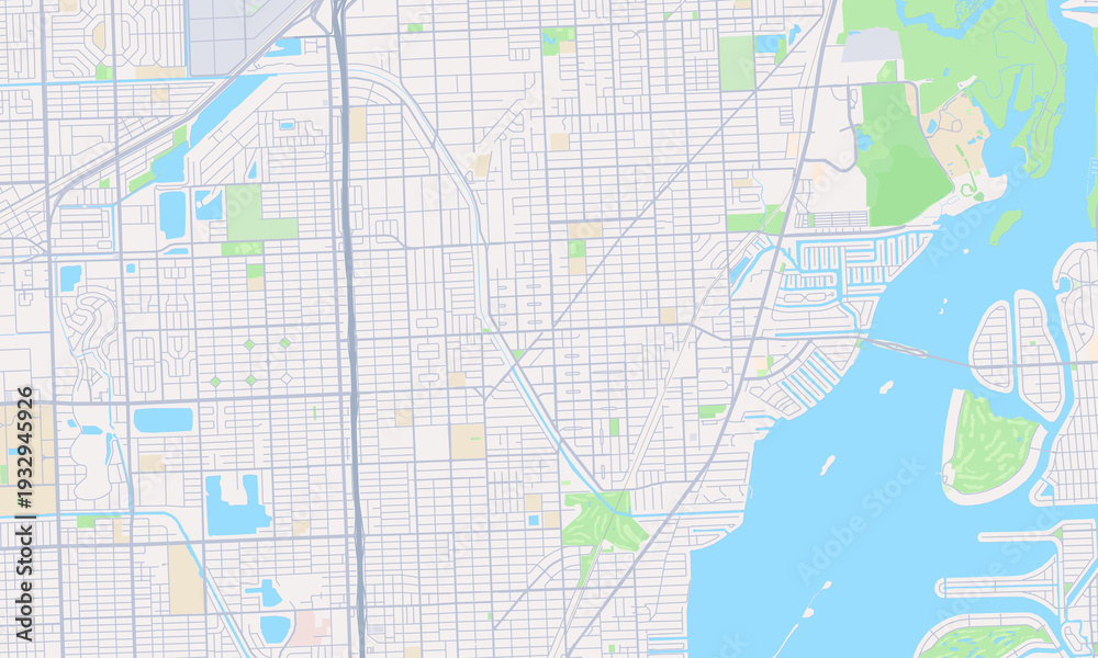 Fototapeta premium North Miami Florida map