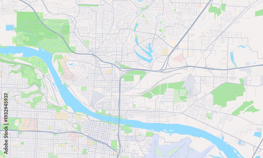 Fototapeta premium North Little Rock Arkansas map