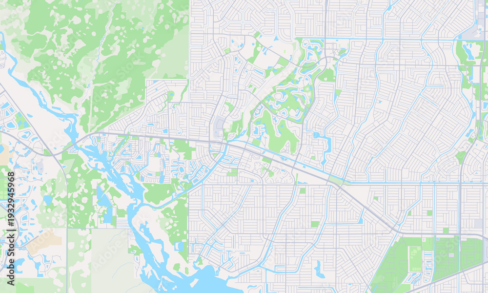 Naklejka premium North Port Florida map