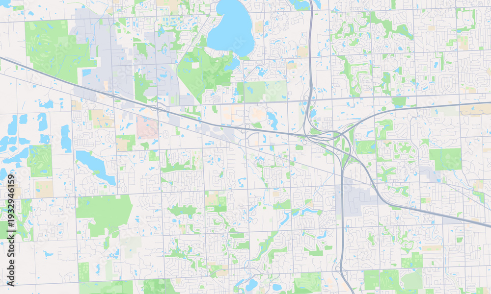 Naklejka premium Novi Michigan map