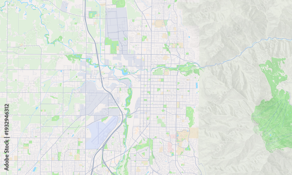 Naklejka premium Ogden Utah map