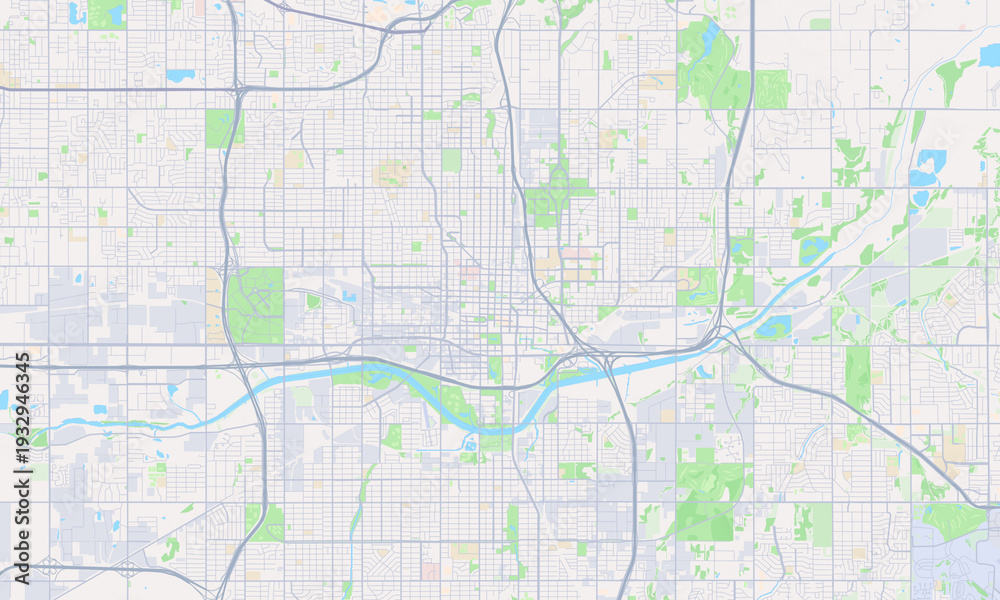 Naklejka premium Oklahoma City Oklahoma map