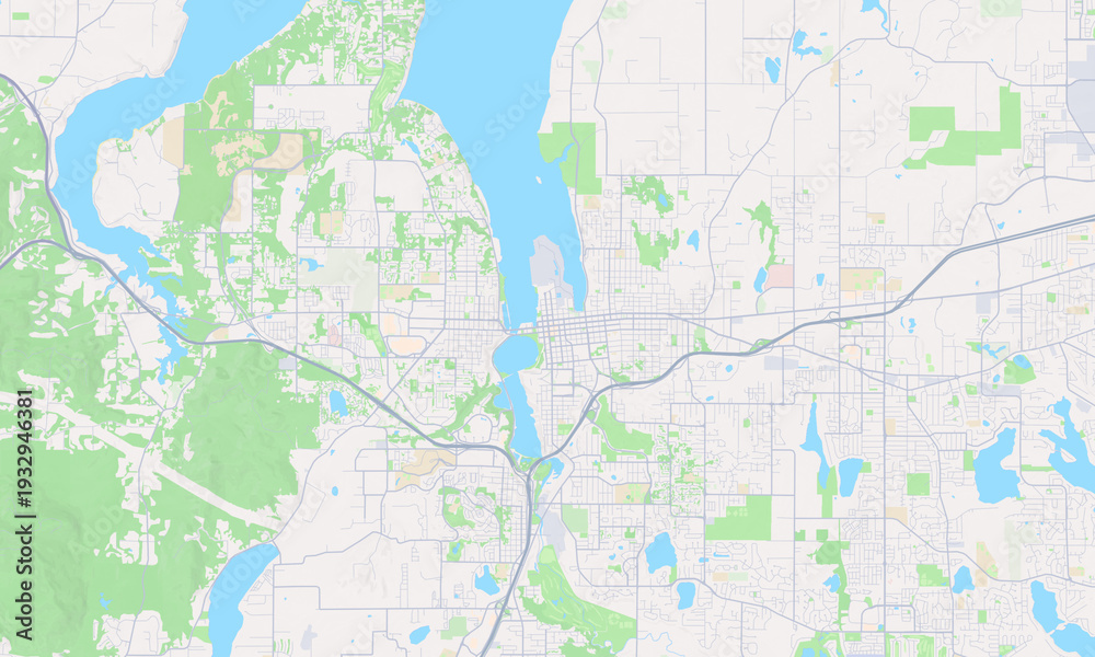 Fototapeta premium Olympia Washington map