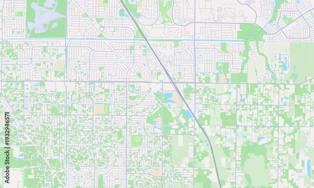 Fototapeta premium Palm Bay Florida map