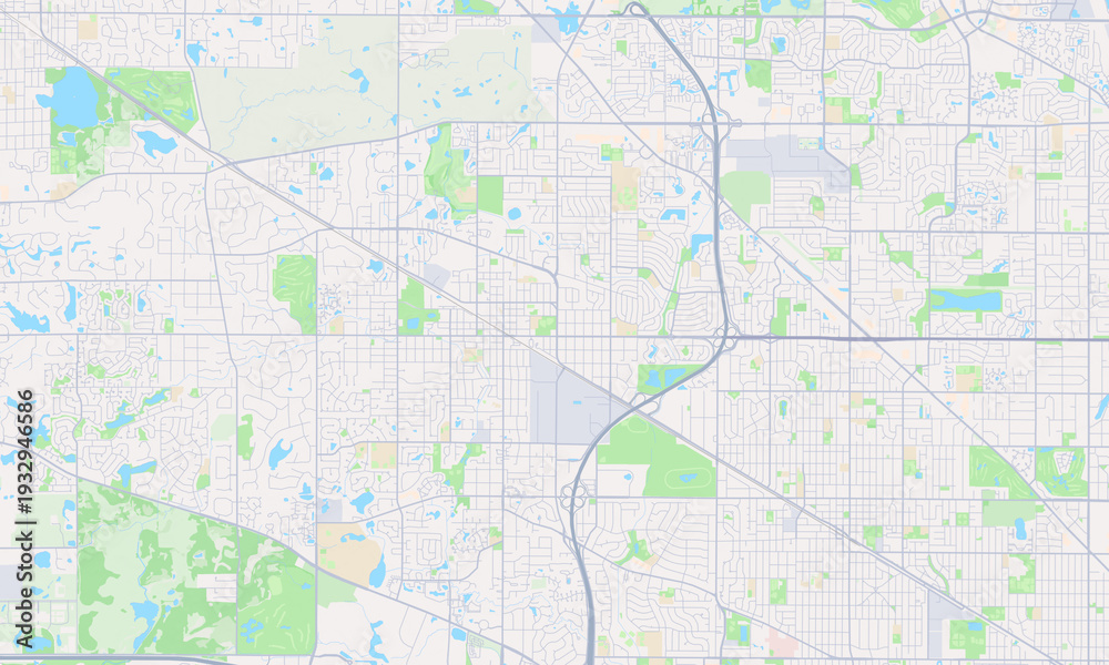 Naklejka premium Palatine Illinois map
