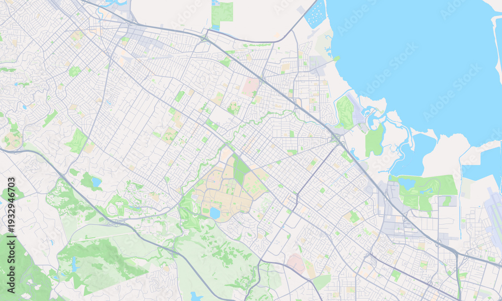 Fototapeta premium Palo Alto California map