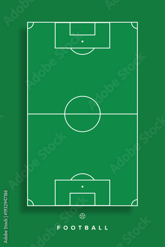 Football field. poster. vector illustration