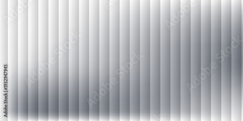 Monochrome waves with transparent vertical layering and soft opacity shifts. Abstract distorted glass effect, minimal and textured in grayscale palette. Vector illustration for futuristic design