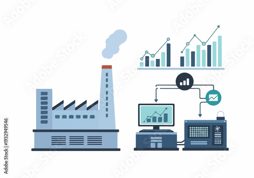 Industrial Automation and Data Analysis A Visual Representation of Smart Factory Operations