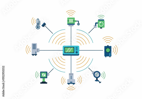 Smart Home Automation Hub Connecting Various Household Devices with Wireless Technology