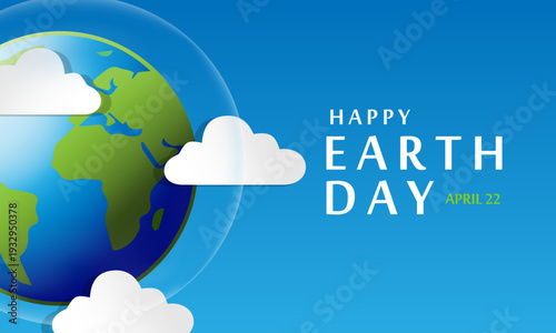Happy Earth Day. Environmental protection.Vector illustration for banner, social media post, celebration card