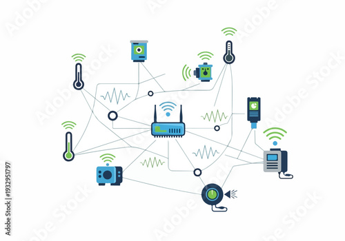 Seamless integration of smart home devices showcasing interconnected technology and digital networks