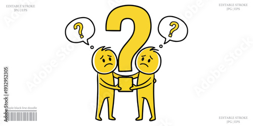 Question mark confusion dilemma problem solving business concept