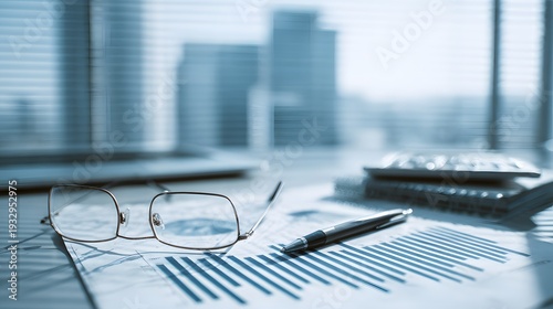 Wealth management analytics consultation elegant office background