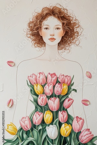 Creative Tulip Skirt Design for Garden Party Invite