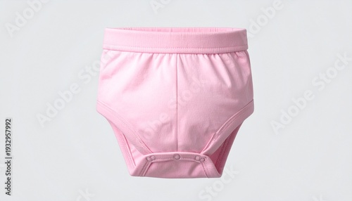Pink Baby Girl Underwear on White Background.