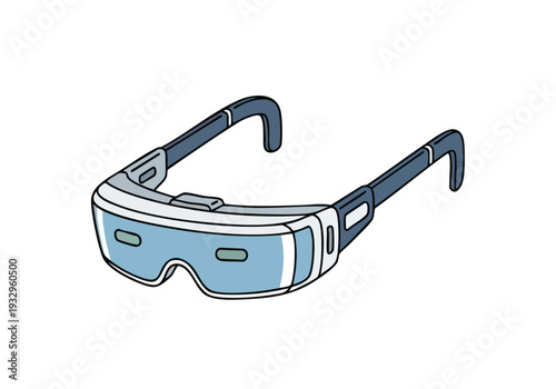 Futuristic virtual reality headset with sleek design for immersive gaming and digital experiences