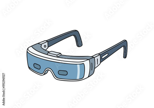 Futuristic virtual reality headset for immersive digital experiences