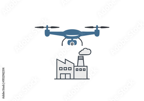 Industrial Drone Surveillance and Aerial Inspection of Manufacturing Facilities