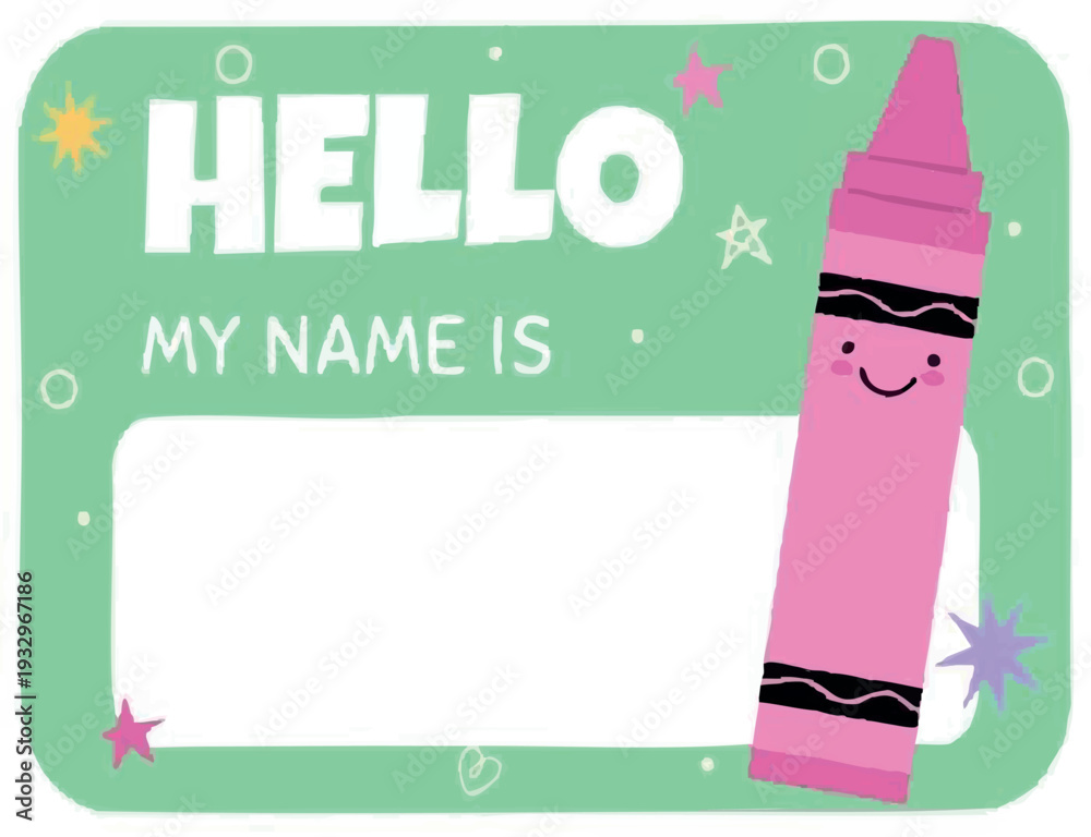 Fototapeta premium hello my name is
