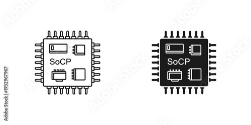 Comparison of two different sa870 integrated circuit chips with labeled pins