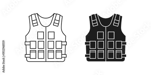 Comparison of tactical vests with different color schemes for visibility and utility