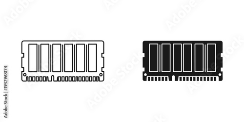 Comparison of two different types of memory module slots for computer hardware