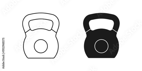 Comparison of a standard kettlebell and a filled black kettlebell for exercise.