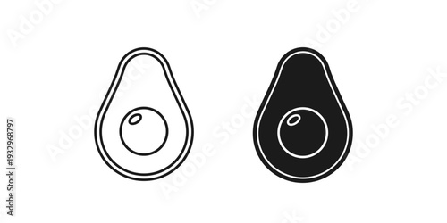 Visual representation of avocado seed and pit with different internal views