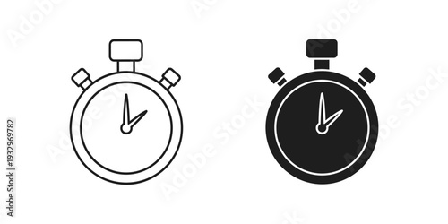 Two contrasting stopwatches with different color schemes and designs